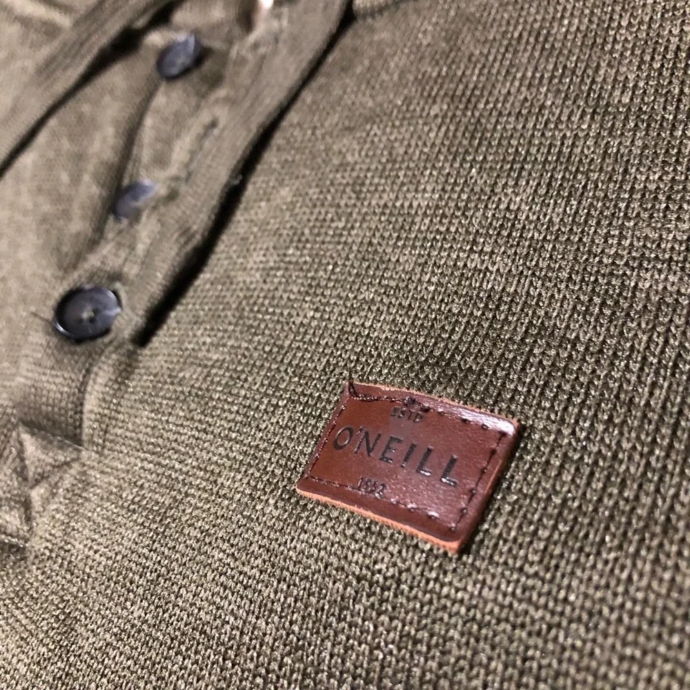 O’Neill wool hoodie with 1/4 buttons size M. - Picture 2 of 4